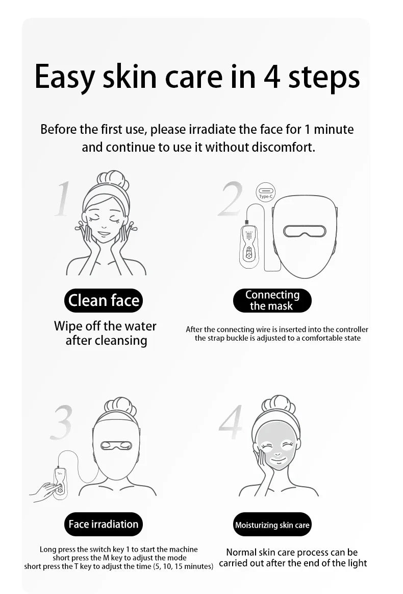 REVORA Lift LED Therapy Mask — Professional-Grade Red Light for Jawline, Firmness & Glow