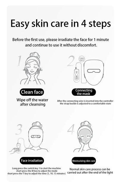 REVORA Lift LED Therapy Mask — Professional-Grade Red Light for Jawline, Firmness & Glow