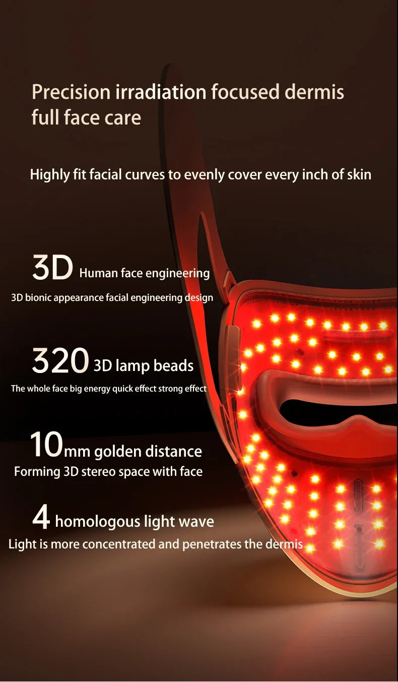 REVORA Lift LED Therapy Mask — Professional-Grade Red Light for Jawline, Firmness & Glow