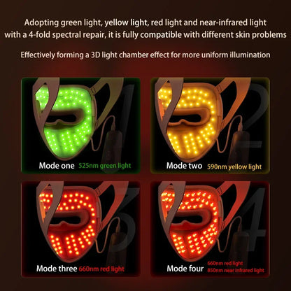 REVORA Lift LED Therapy Mask — Professional-Grade Red Light for Jawline, Firmness & Glow