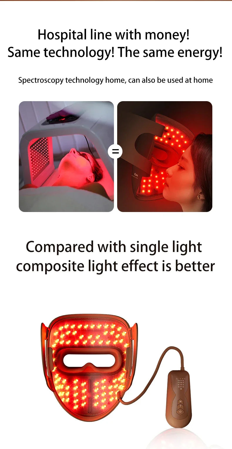 REVORA Lift LED Therapy Mask — Professional-Grade Red Light for Jawline, Firmness & Glow