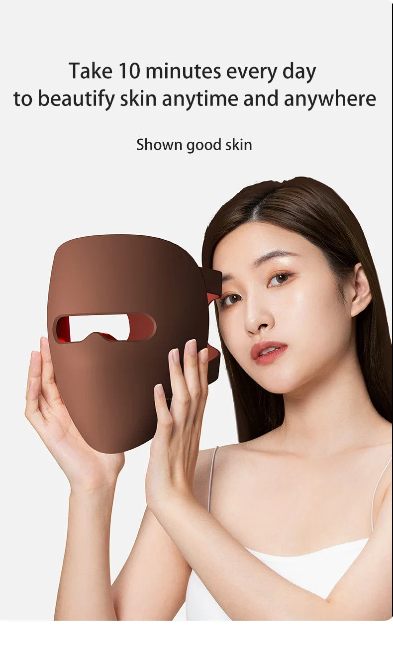 REVORA Lift LED Therapy Mask — Professional-Grade Red Light for Jawline, Firmness & Glow