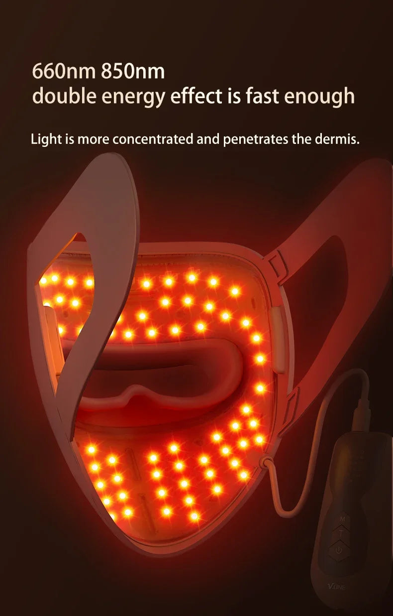 REVORA Lift LED Therapy Mask — Professional-Grade Red Light for Jawline, Firmness & Glow