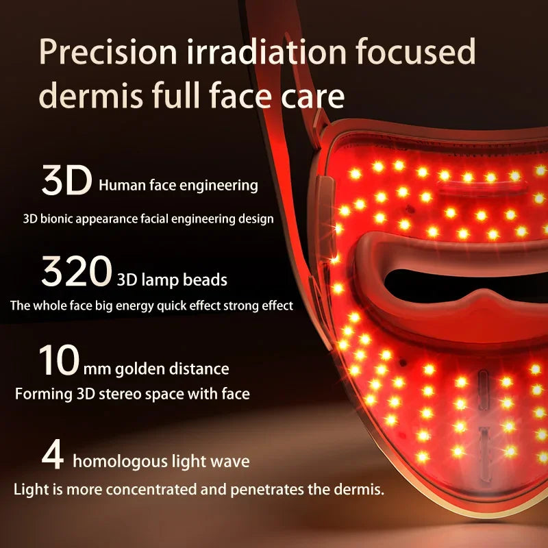 REVORA Lift LED Therapy Mask — Professional-Grade Red Light for Jawline, Firmness & Glow