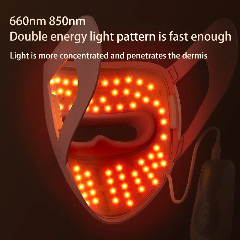 REVORA Lift LED Therapy Mask — Professional-Grade Red Light for Jawline, Firmness & Glow