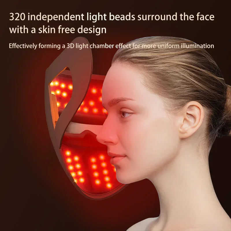 REVORA Lift LED Therapy Mask — Professional-Grade Red Light for Jawline, Firmness & Glow