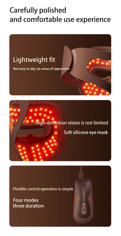 REVORA Lift LED Therapy Mask — Professional-Grade Red Light for Jawline, Firmness & Glow